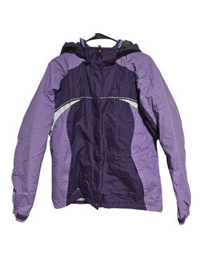 Columbia Winter Jacket Womens Size Large Purple Hooded Waterproof Breathable